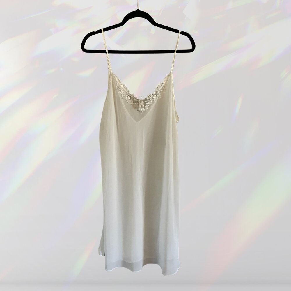 Plus Size Secret Treasures Sheer White Bridal Nightgown